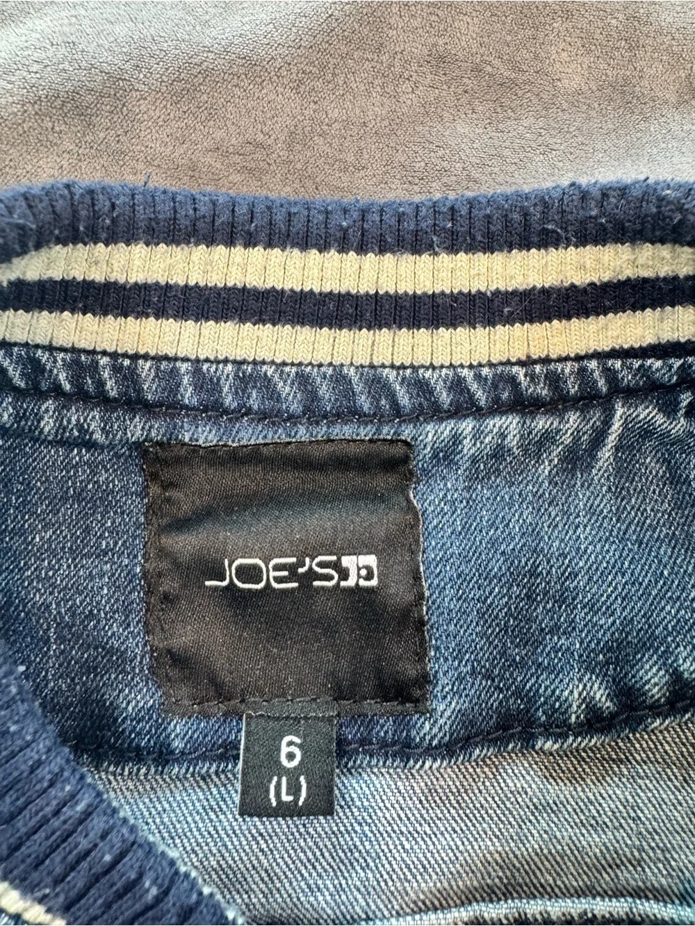Joe's Jeans Toddler Denim Jacket | Size 6 | Striped Trim | Classic Kids Jean